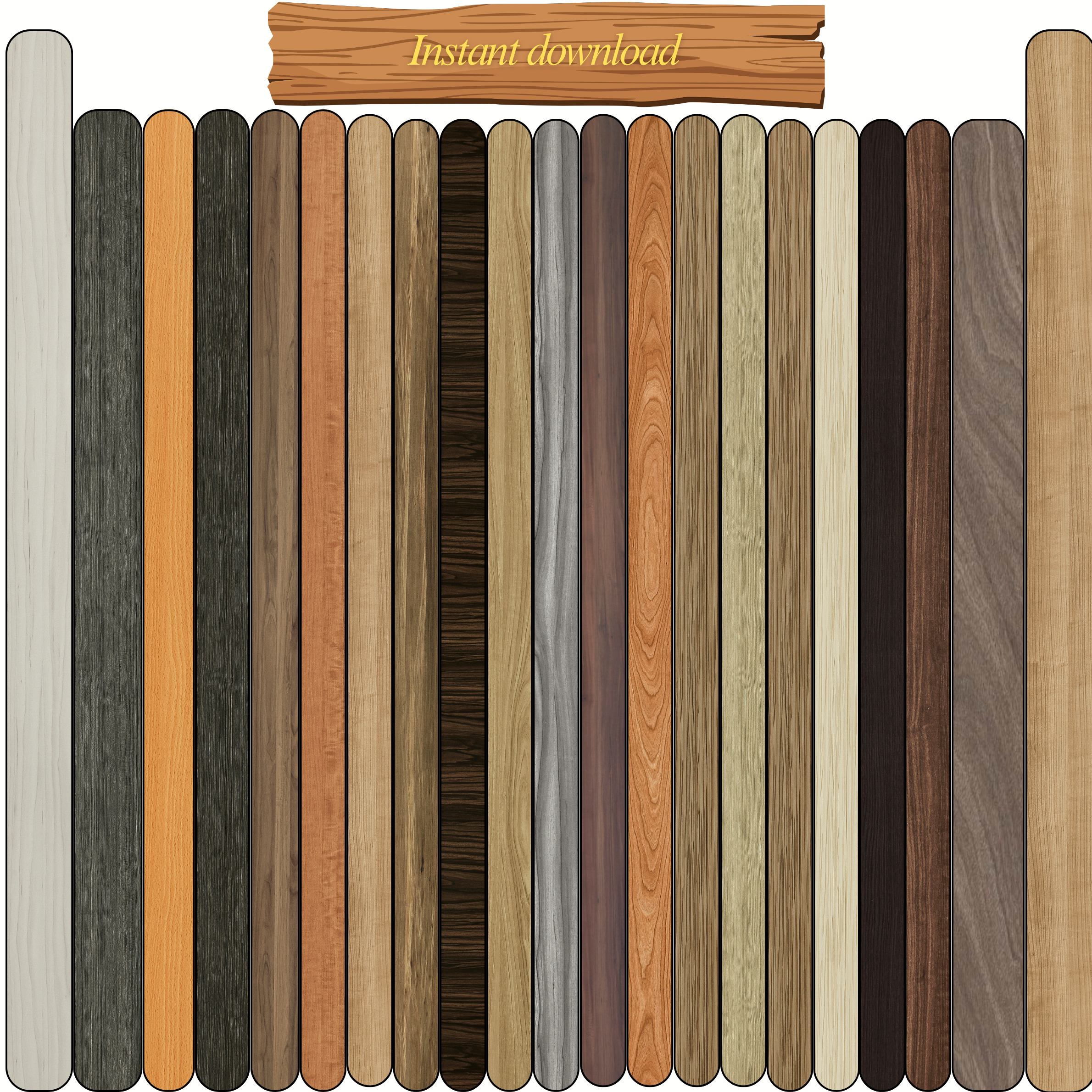 Seamless Wood Grain Textures Pack | Premium Digital Wood Backgrounds, Light & Dark High-Res Tiling Texture for 3D Rendering, Crafts