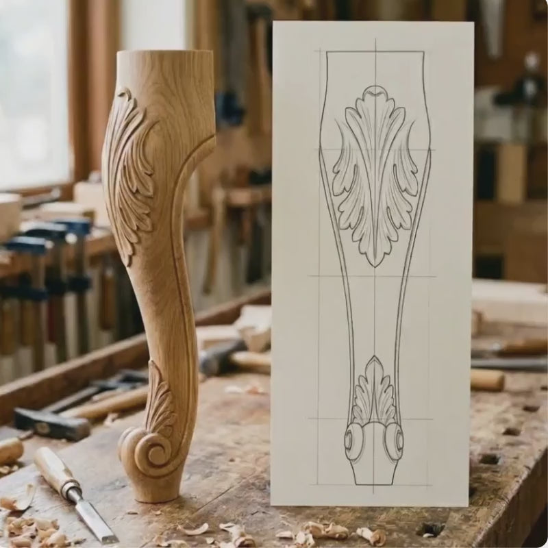 Premium 3D Wood Carving STL Files for CNC - Relief Floral Panels & Furniture Decor Digital Pack